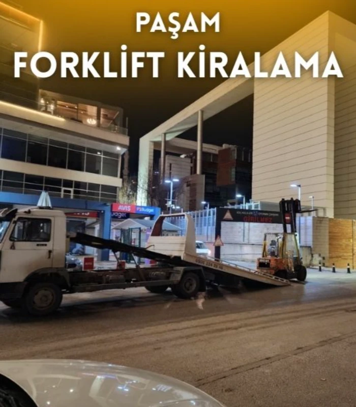 Demirtepe kiralık forklift hizmeti veren Paşam Forklift Kiralama sahada çalışma